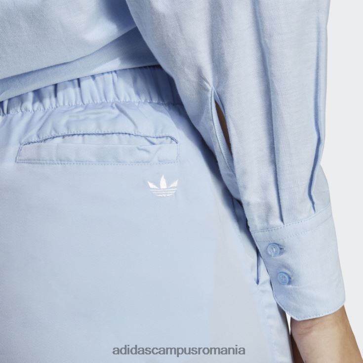 adidas campus romania premium essentials pantaloni din satin albastru alba adidas femei zori albastre J266N217004