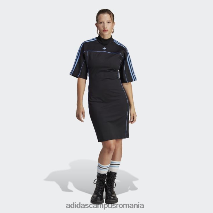 adidas campus romania rochie cu linie de croială neagră femei negru J266N29344
