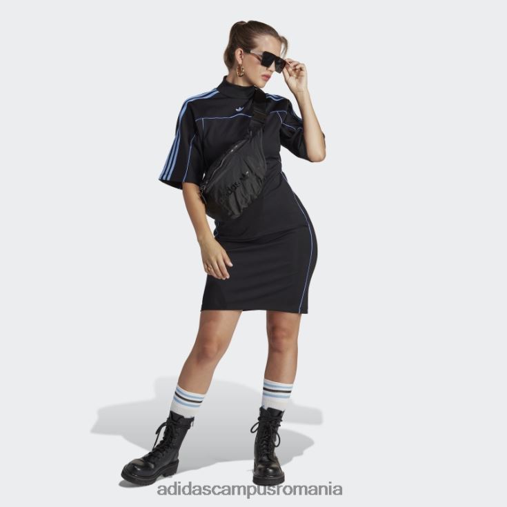 adidas campus romania rochie cu linie de croială neagră femei negru J266N29344
