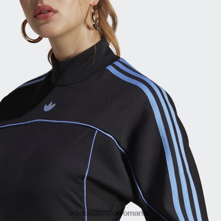 adidas campus romania rochie cu linie de croială neagră femei negru J266N29344