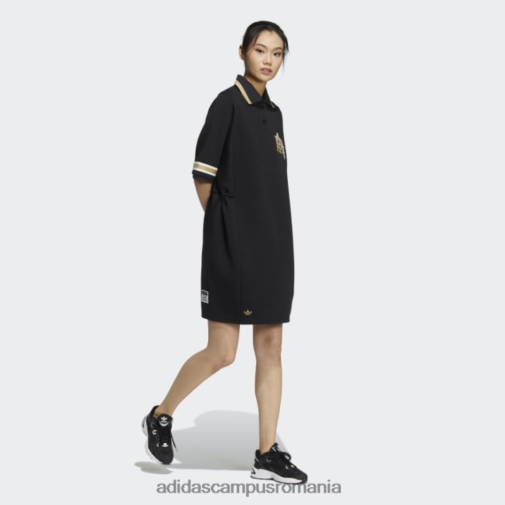 adidas campus romania rochie polo neagră modernă pentru colegiu femei negru J266N23178