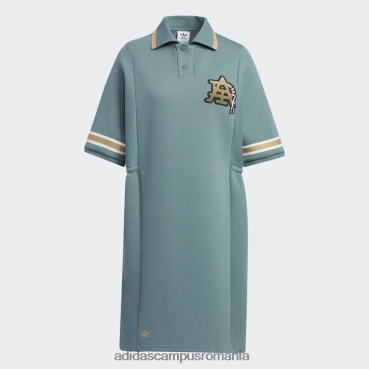 adidas campus romania rochie polo universitară modernă smarald neclar femei smarald neclar J266N23025