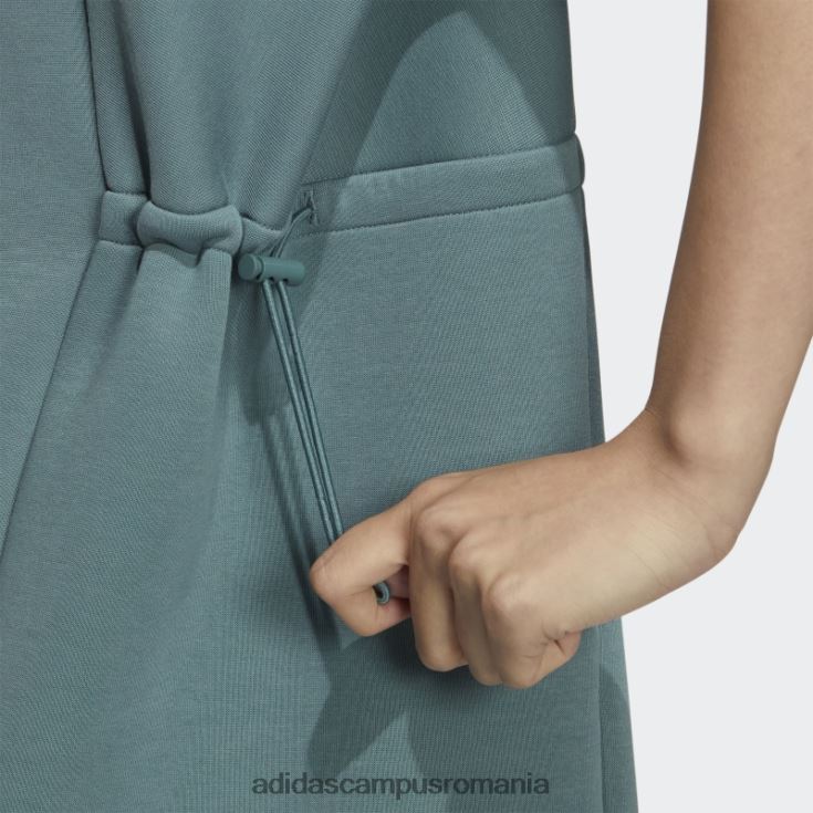 adidas campus romania rochie polo universitară modernă smarald neclar femei smarald neclar J266N23025