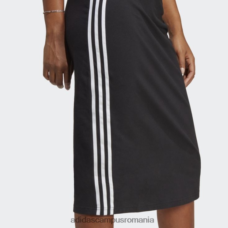 adidas campus romania rochie tanc lunga neagra adicolor classics cu 3 dungi femei negru J266N216703
