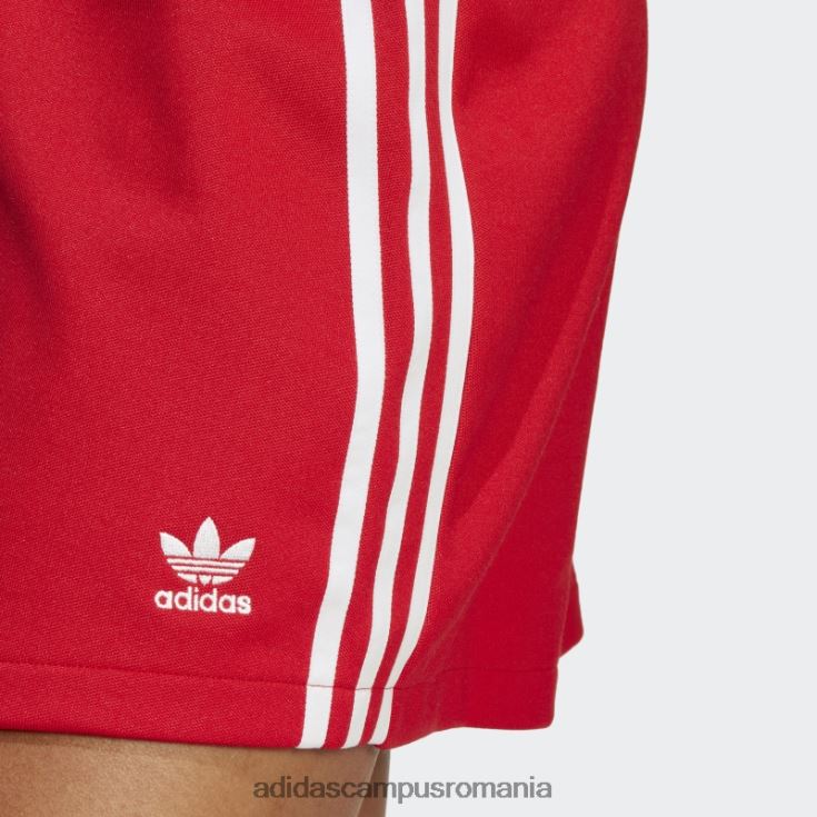 adidas campus romania scarlet adicolor classics fustă scurtă înfășurată cu 3 dungi femei stacojiu J266N29047