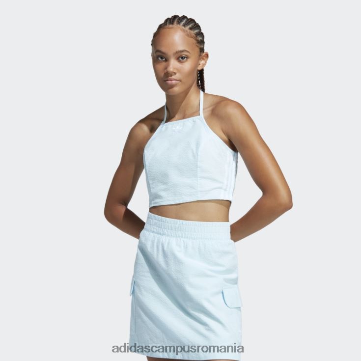 adidas campus romania top cu decolteu din popelin adicolor classics albastru femei albastru J266N210378