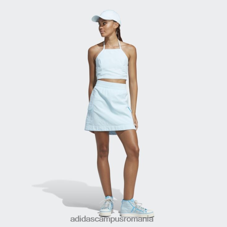 adidas campus romania top cu decolteu din popelin adicolor classics albastru femei albastru J266N210378