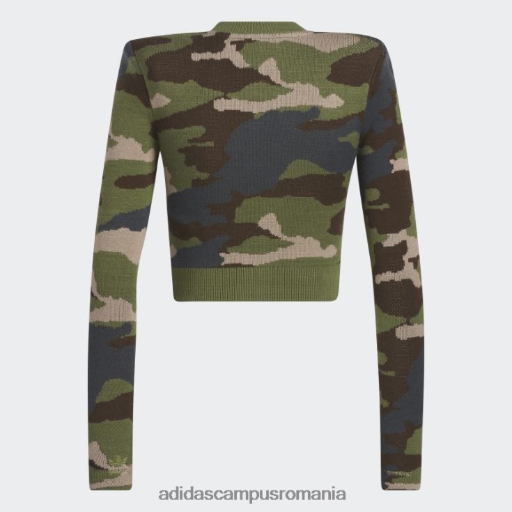 adidas campus romania top cu mânecă lungă cu nervuri aop camo fashion femei aop camo J266N22551