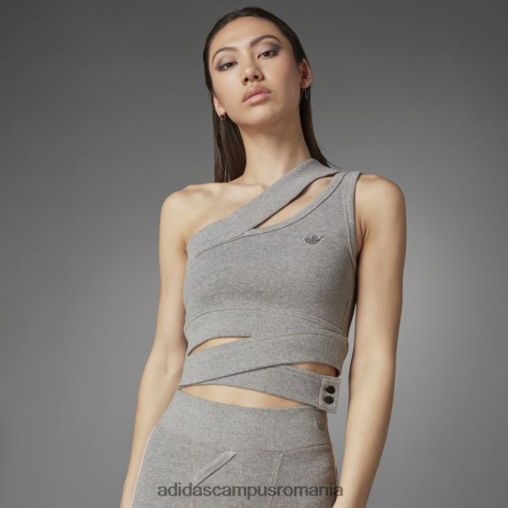adidas campus romania top de sutien tip waffle wrap version core blue heather femei miezul erica J266N210474