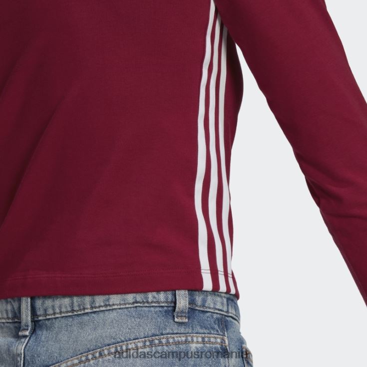 adidas campus romania top decupat în centrul scenei burgundy femei Burgundia J266N216768