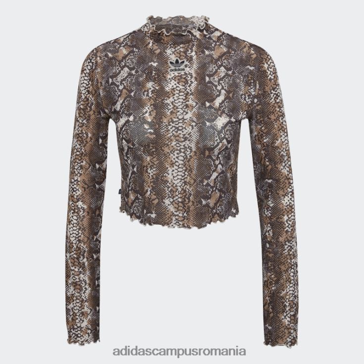 adidas campus romania top din plasă de șarpe alb femei alb J266N22878