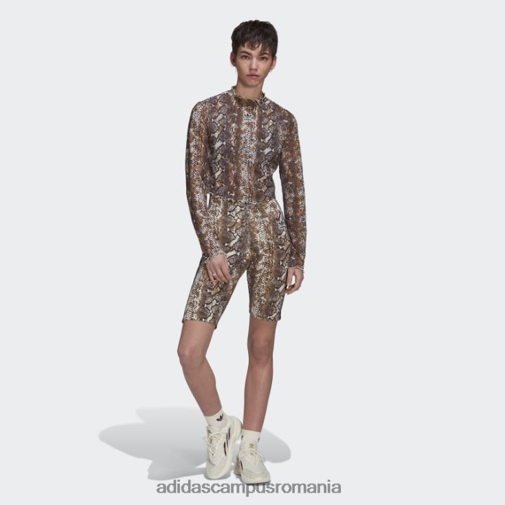 adidas campus romania top din plasă de șarpe alb femei alb J266N22878