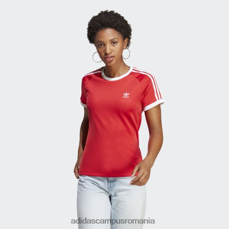 adidas campus romania tricou adicolor clasics slim cu 3 dungi stacojiu adidas femei stacojiu J266N216848