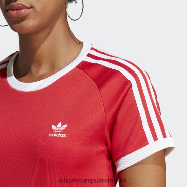 adidas campus romania tricou adicolor clasics slim cu 3 dungi stacojiu adidas femei stacojiu J266N216848