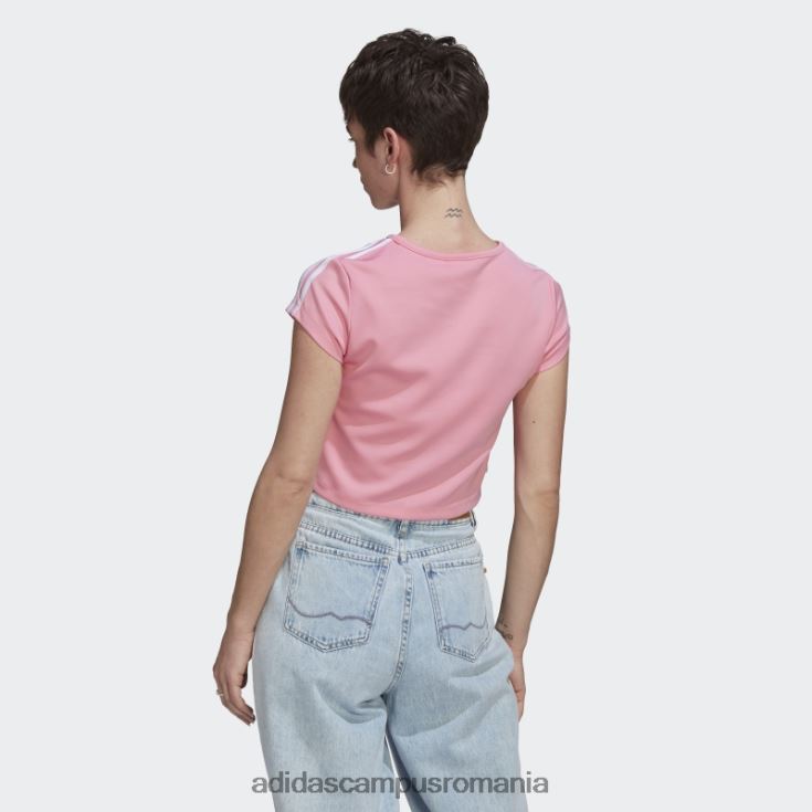adidas campus romania tricou adicolor classics crop 3-stripes roz adidas femei roz J266N210206