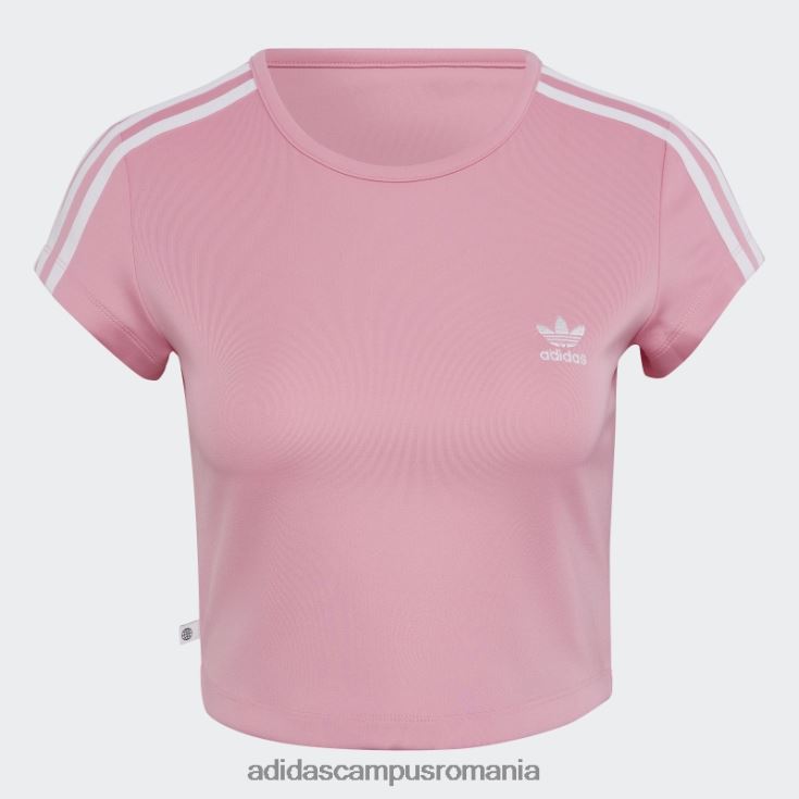 adidas campus romania tricou adicolor classics crop 3-stripes roz adidas femei roz J266N210206