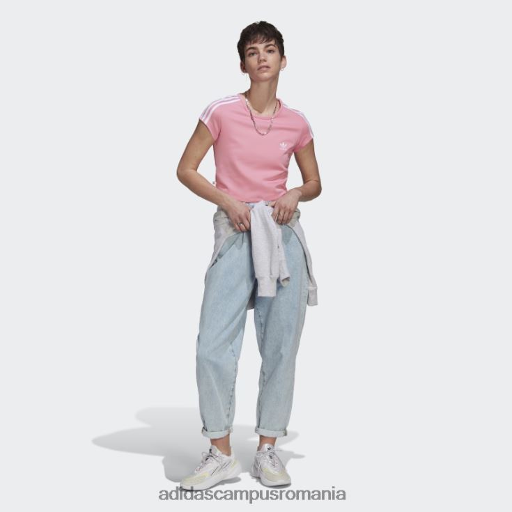 adidas campus romania tricou adicolor classics crop 3-stripes roz adidas femei roz J266N210206