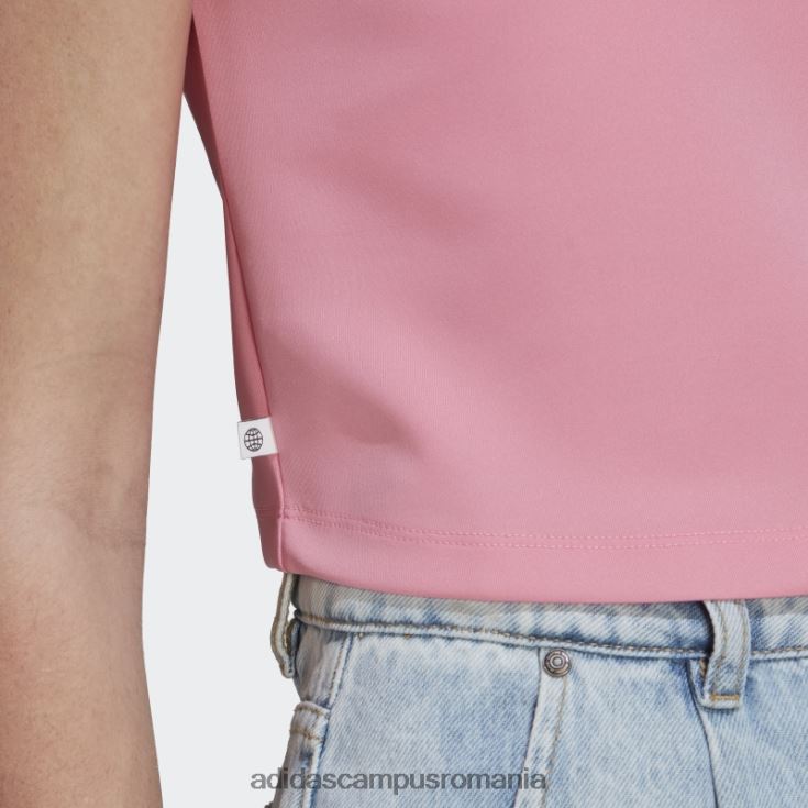 adidas campus romania tricou adicolor classics crop 3-stripes roz adidas femei roz J266N210206