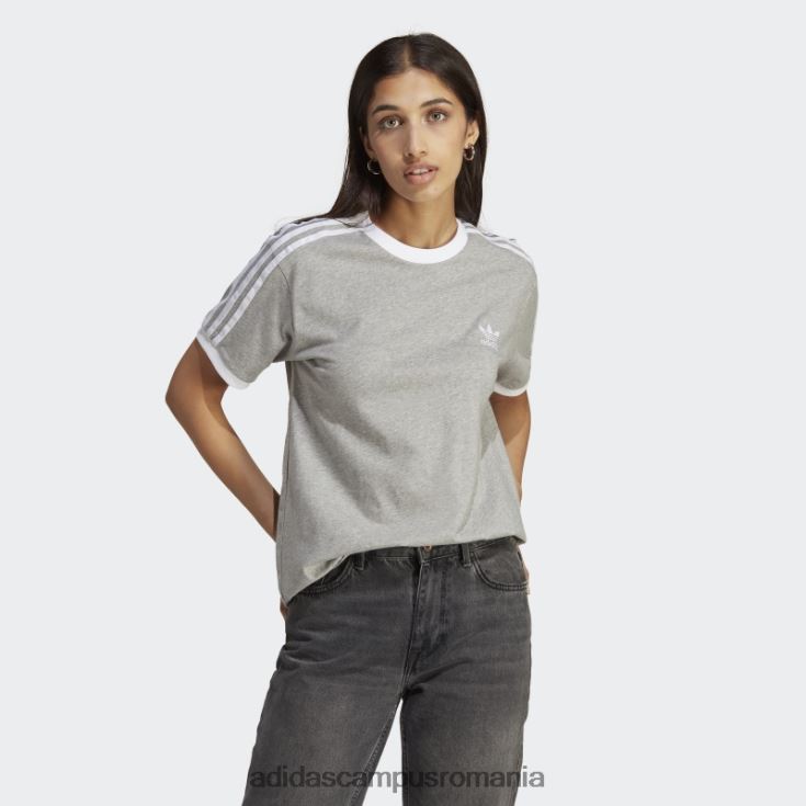 adidas campus romania tricou adicolor classics cu 3 dungi gri mediu femei gri mediu J266N217467