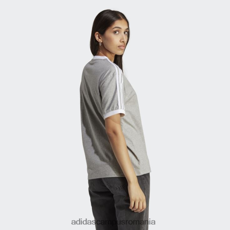 adidas campus romania tricou adicolor classics cu 3 dungi gri mediu femei gri mediu J266N217467