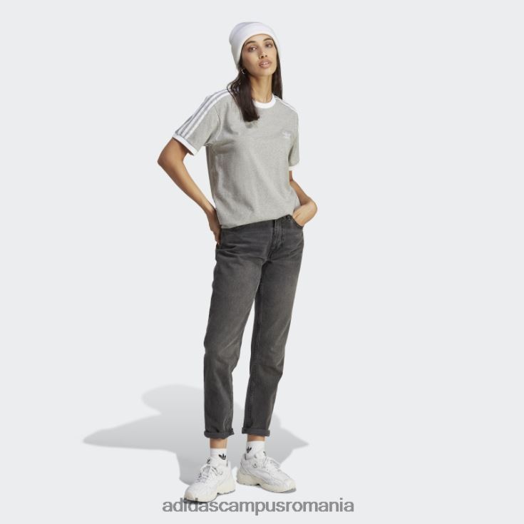adidas campus romania tricou adicolor classics cu 3 dungi gri mediu femei gri mediu J266N217467