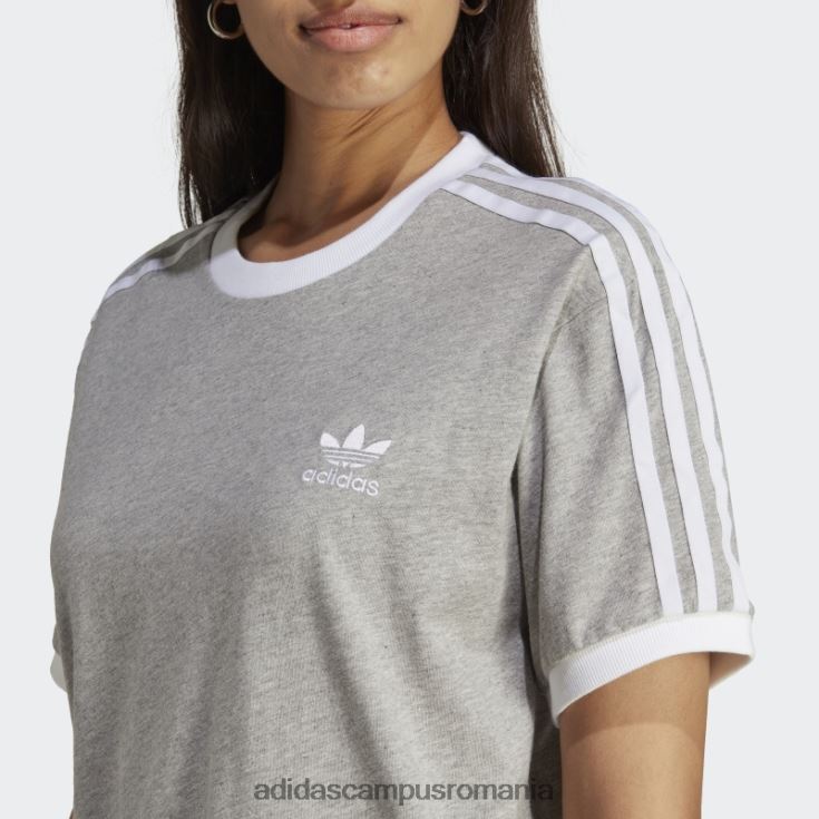adidas campus romania tricou adicolor classics cu 3 dungi gri mediu femei gri mediu J266N217467
