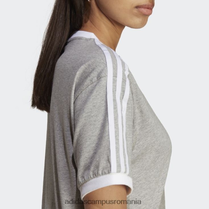 adidas campus romania tricou adicolor classics cu 3 dungi gri mediu femei gri mediu J266N217467