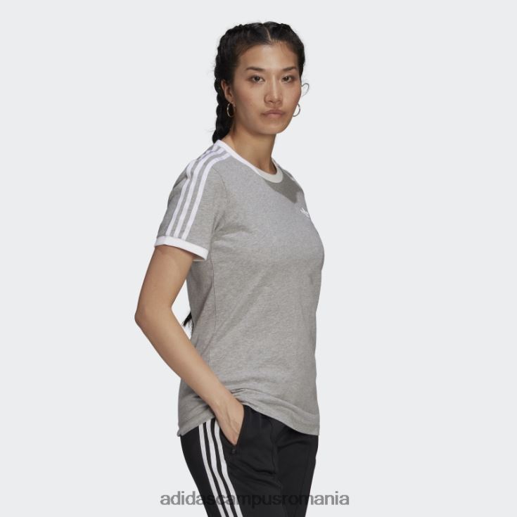 adidas campus romania tricou adicolor classics gri mediu cu 3 dungi femei gri mediu J266N29947
