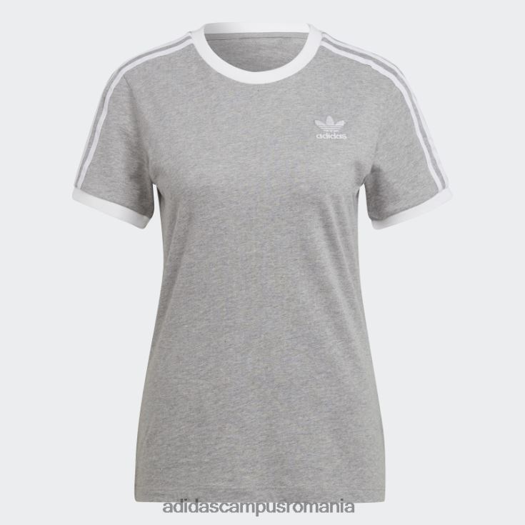 adidas campus romania tricou adicolor classics gri mediu cu 3 dungi femei gri mediu J266N29947