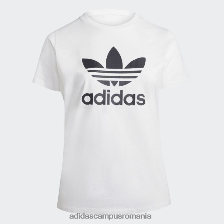 adidas campus romania tricou adicolor classics trefoil (plus size) alb adidas femei alb J266N29078