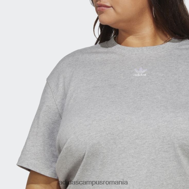 adidas campus romania tricou adicolor essentials (marime plus) gri mediu femei gri mediu J266N29374