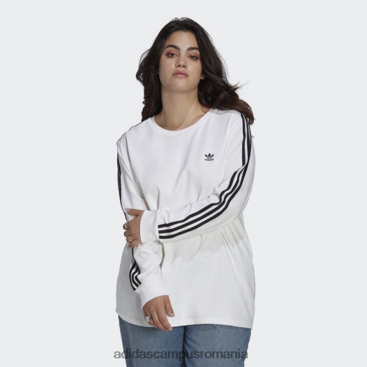 adidas campus romania tricou alb adicolor classics cu mânecă lungă (plus mărime) femei alb J266N29856