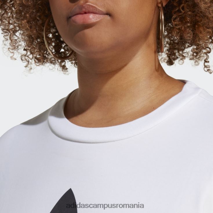 adidas campus romania tricou alb adicolor classics trefoil (mărime plus) femei alb J266N217482