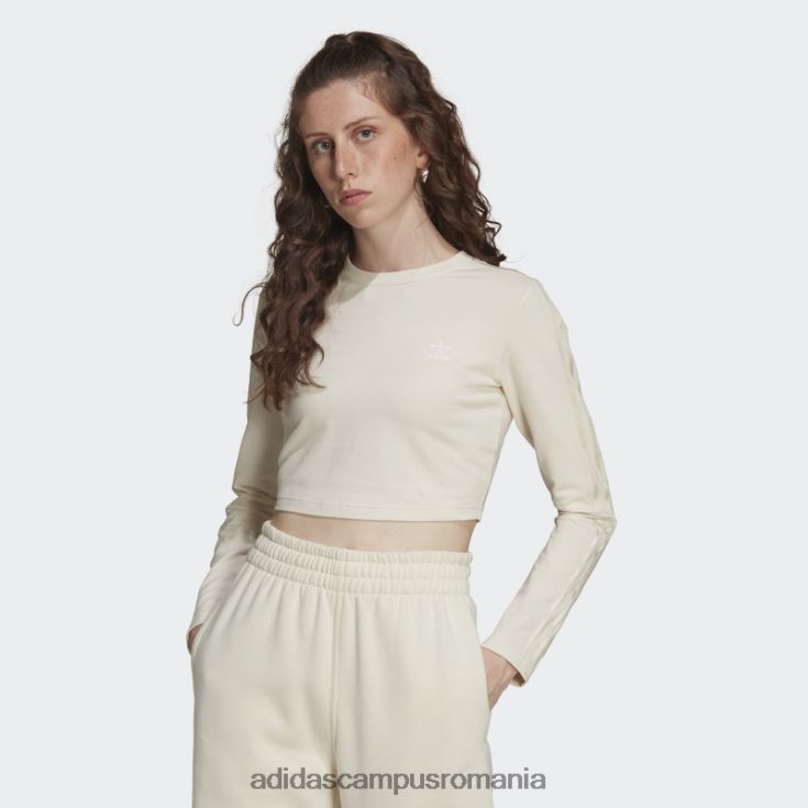 adidas campus romania tricou alb cu mânecă lungă decupată femei alb J266N210576
