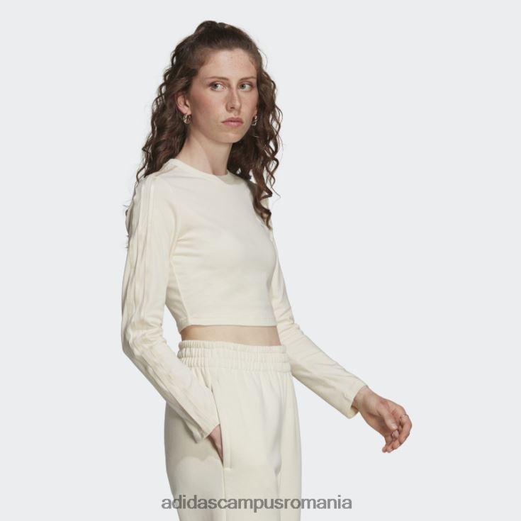 adidas campus romania tricou alb cu mânecă lungă decupată femei alb J266N210576