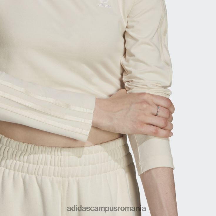 adidas campus romania tricou alb cu mânecă lungă decupată femei alb J266N210576