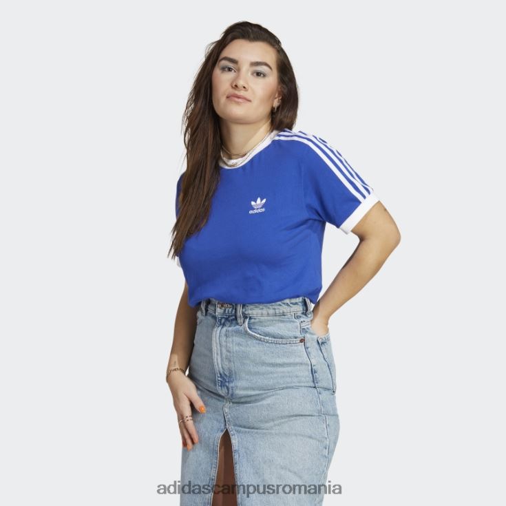 adidas campus romania tricou albastru adicolor classics cu 3 dungi femei albastru J266N216511