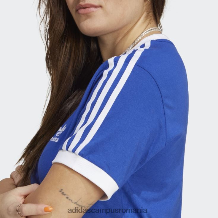 adidas campus romania tricou albastru adicolor classics cu 3 dungi femei albastru J266N216511