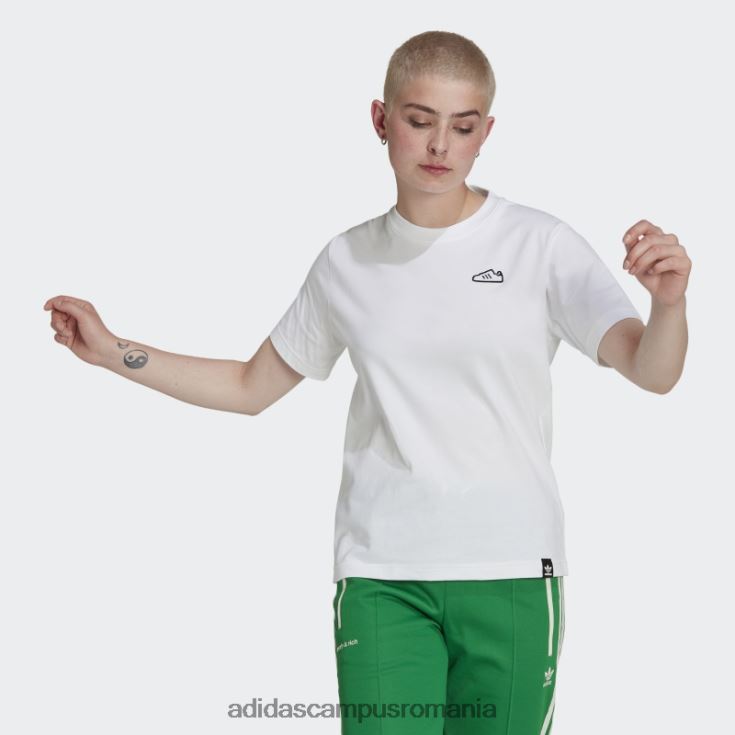 adidas campus romania tricou brodat alb femei alb J266N22870