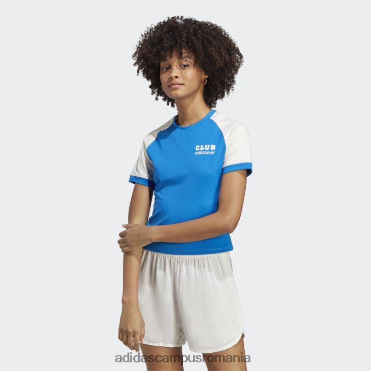 adidas campus romania tricou club versiune albastră pasăre albastră adidas femei pasăre albastră/albă J266N217460