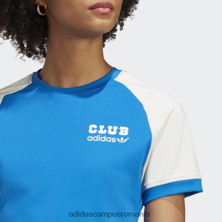 adidas campus romania tricou club versiune albastră pasăre albastră adidas femei pasăre albastră/albă J266N217460