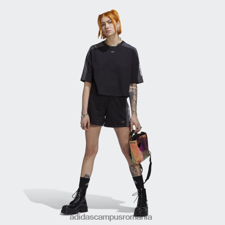 adidas campus romania tricou crop cu grafic blocat negru femei negru J266N217551