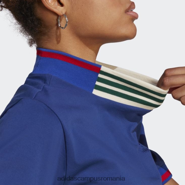 adidas campus romania tricou crop guler coasta albastru victorie femei albastru victorie J266N210735