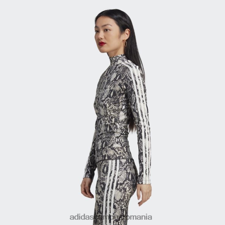 adidas campus romania tricou cu mânecă lungă cu imprimeu regulă negru adidas femei negru/multicolor J266N216866