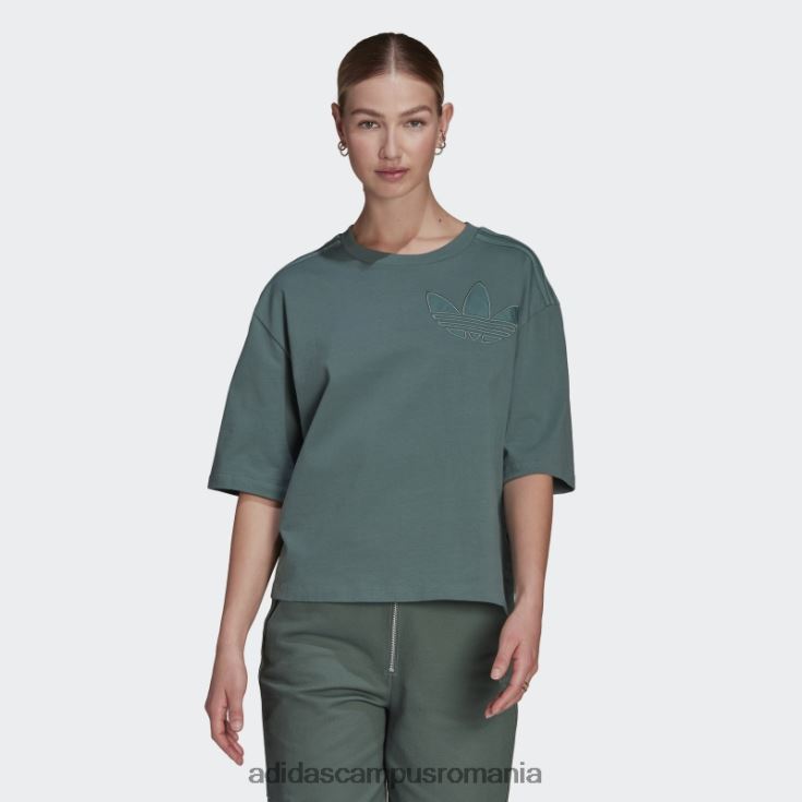 adidas campus romania tricou cu plasture trefoil tech emerald adidas femei smarald tehnologie J266N210578