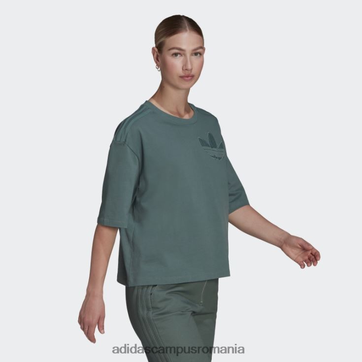 adidas campus romania tricou cu plasture trefoil tech emerald adidas femei smarald tehnologie J266N210578