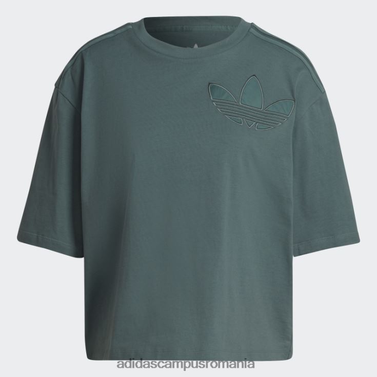 adidas campus romania tricou cu plasture trefoil tech emerald adidas femei smarald tehnologie J266N210578