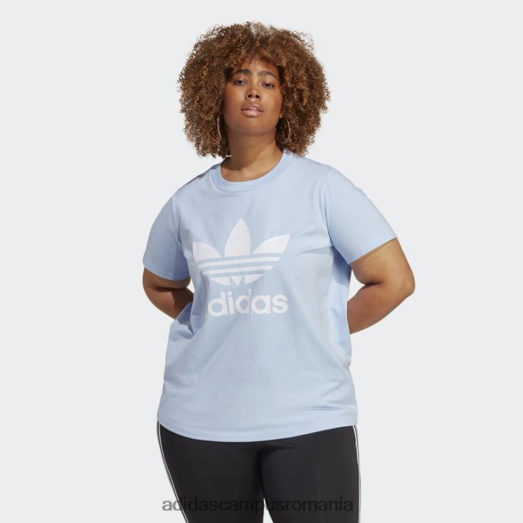 adidas campus romania tricou cu trefoil adicolor classics albastru (mărime plus) femei zori albastre J266N210126