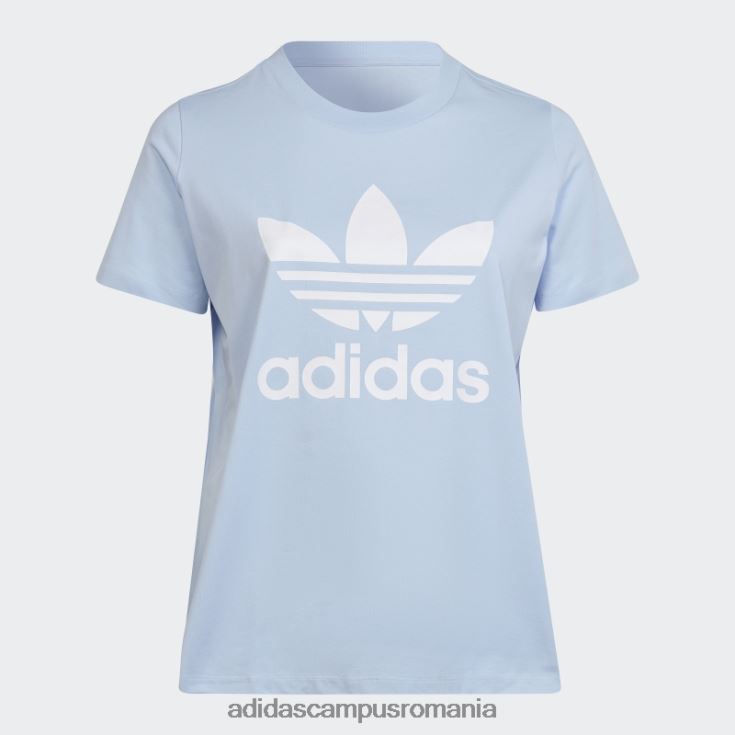 adidas campus romania tricou cu trefoil adicolor classics albastru (mărime plus) femei zori albastre J266N210126