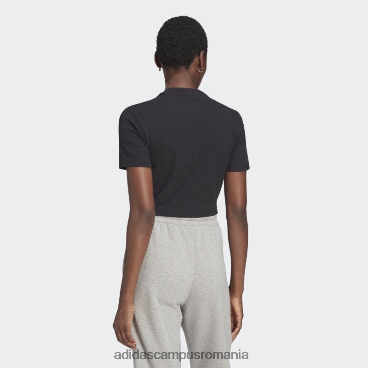 adidas campus romania tricou decupat cu coaste adicolor essentials negru femei negru J266N210387